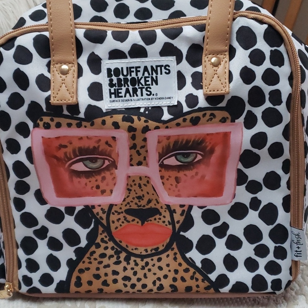 Fit & Fresh Wichita Insulated Lunch Bag Side, Tropica Glam Cat - Picture 12 of 16